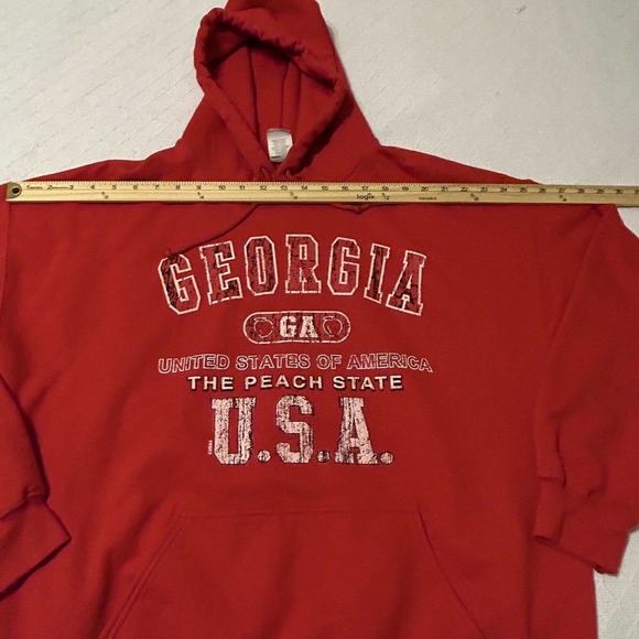 Gildan Georgia Hoodie Mens size XL The Peach State USA Dadcore - Picture 8 of 16